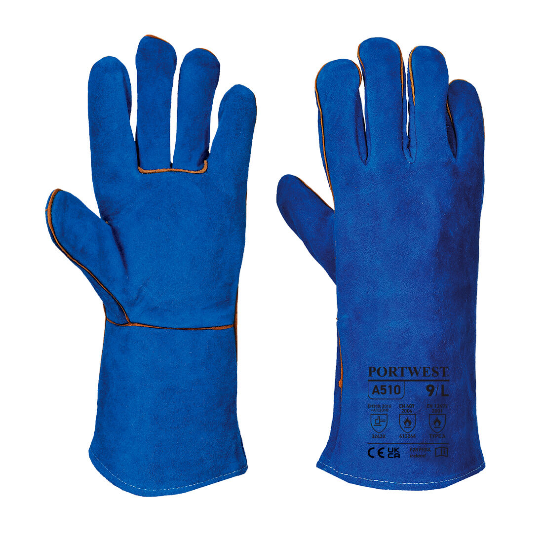 Welders 210 Split Leather Blue Gauntlet