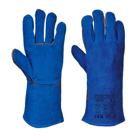 Welders 210 Split Leather Blue Gauntlet