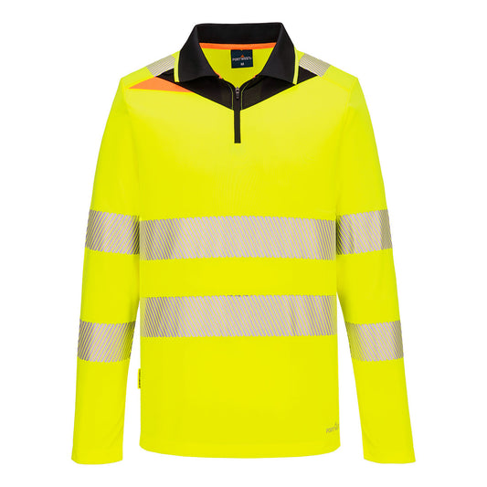 DX4 Hi-Vis Zip Polo Shirt L/S