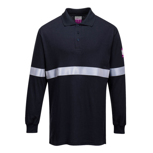 Modaflame Knit FR Long Sleeve Polo Shirt