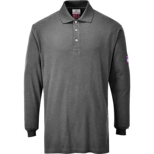 Modaflame Knit FR Long Sleeve Polo Shirt